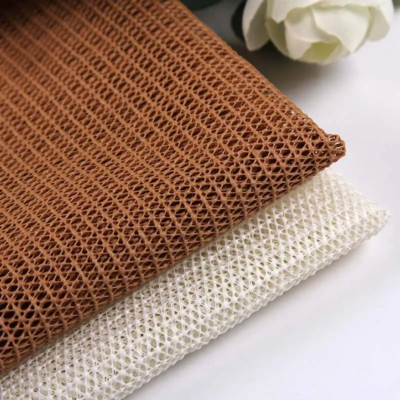 Anti Sliping Rectangular Soft Polyester Pvc Mesh Fabric for Home Furniture