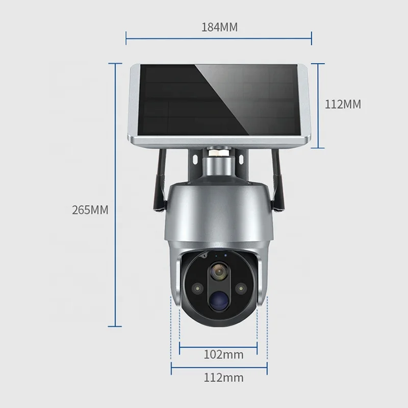 Solar Cell Panel 128G Memory Card Network Security Surveillance System Solar Powered Wifi Security Camera