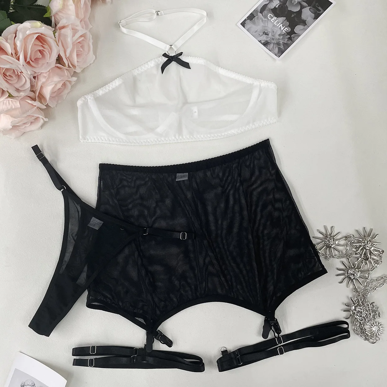 Teacher cosplay naughty dress see-through skirt gauze underwear students wear underwear sexy bra women sexy romantic underwear