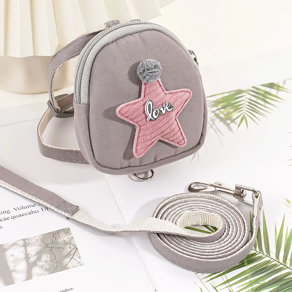 Pet backpack anti breakout chest strap traction rope cat and dog supplies