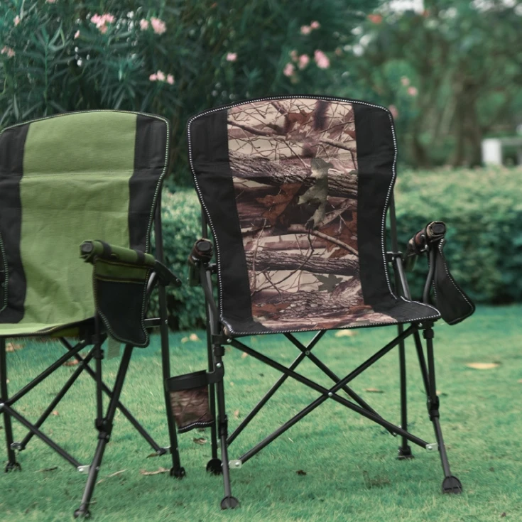 Outdoor Folding Chair Portable Easy Side Pocket Cup Holder Director Chair Self-driving Tour Camping Picnic BBQ Fishing Chair