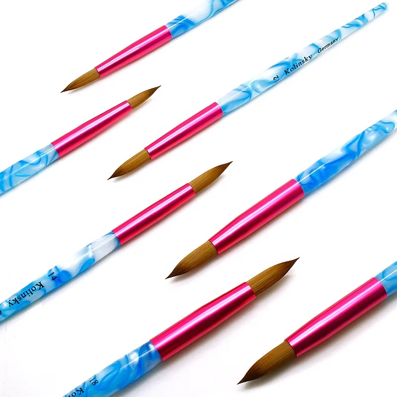 Kolinsky Sable Acrylic Nail Brush Nail Extension UV Gel Builder Tools Beginner DIY Carving  Kolinsky Acrylic Art Nail Brush