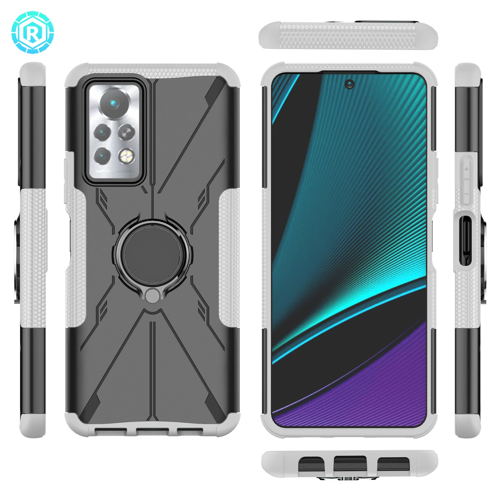 2022 Новый Модный чехол для телефона 2 в 1 Противоударная задняя крышка для сотового телефона с держателем для Infinix note 11 pro Чехол для телефона