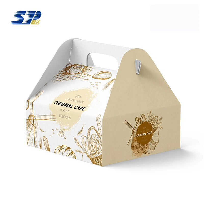 Wholesale Custom Size Rectangle Wedding Food Grade Box Packaging Cake Box With Clear Window