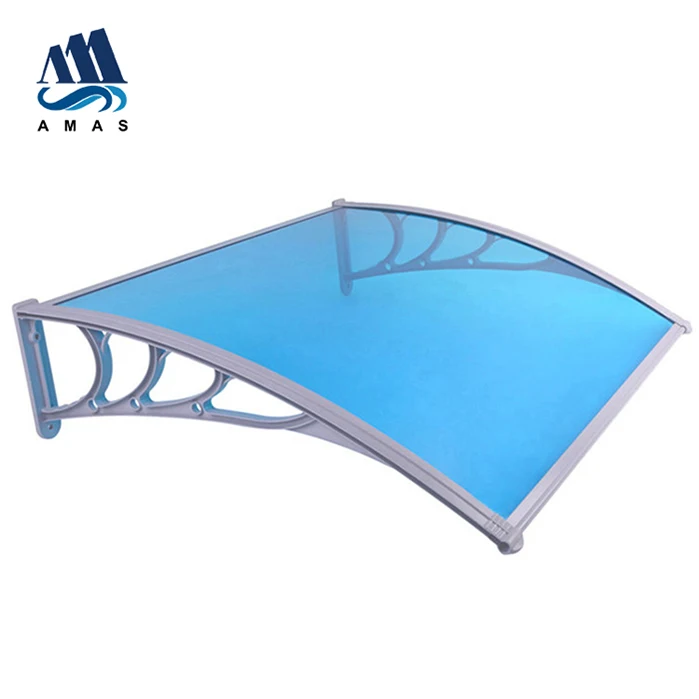 Amas side wall awning colored diy plastic polycarbonate door awning timber doortimber door canopy