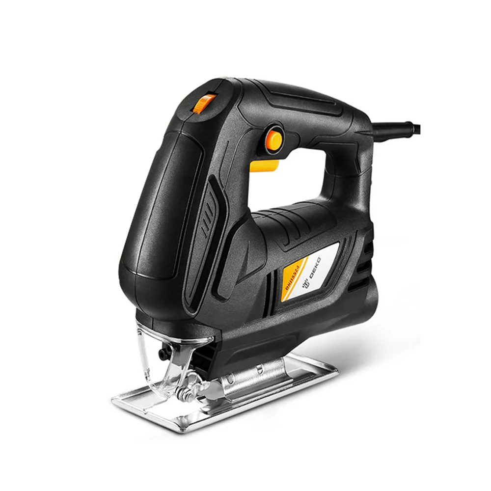 
DEKO DKJS55Z4 Jig Saw Variable Speed Electric Saw with 1 Blade 2 Carbon Brushes, Metal Ruler, Allen Wrench Power Tool 