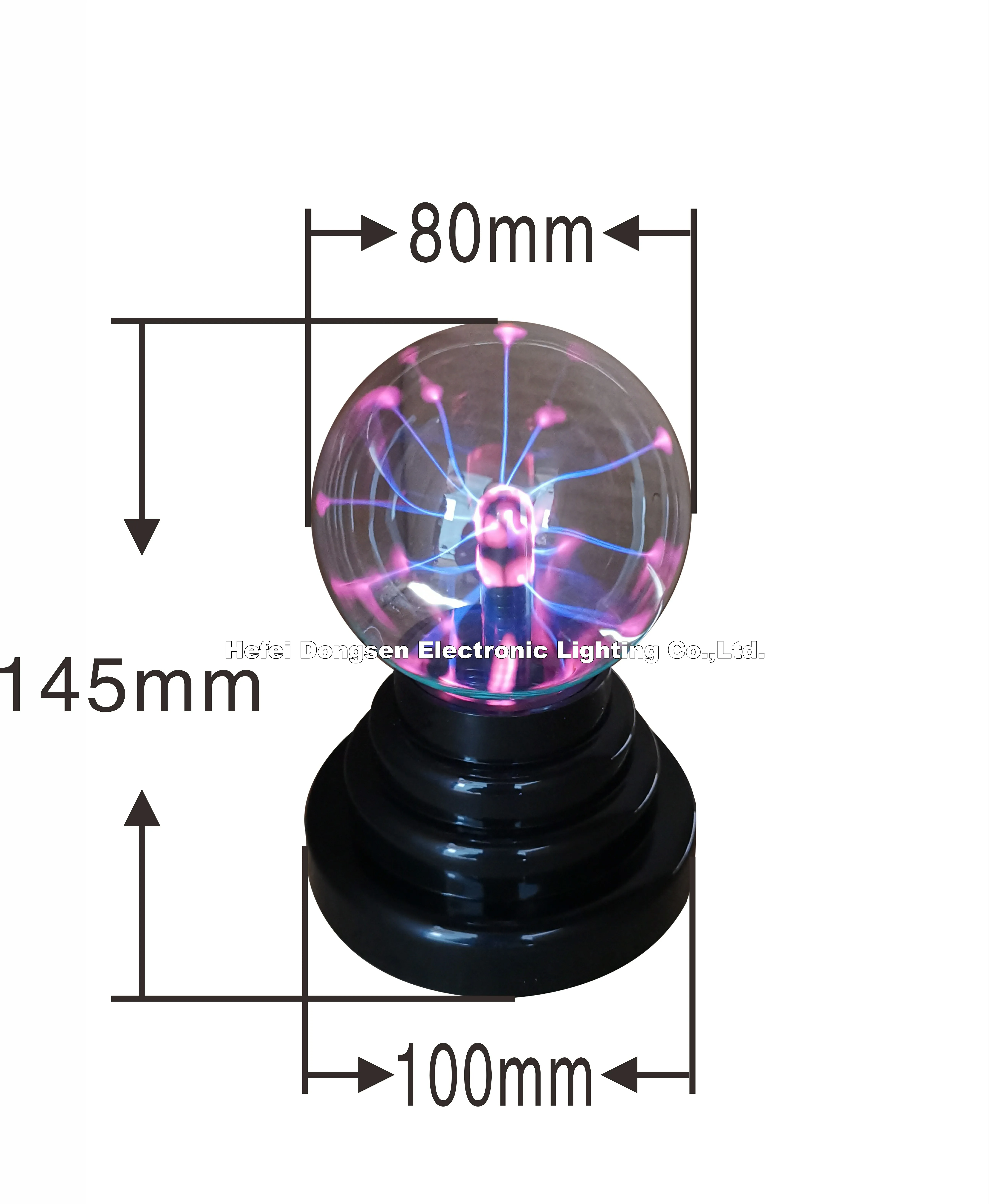 Plasma ball lamp electrostatic touch sensitive ion magic lamp      3inch Plasma ball