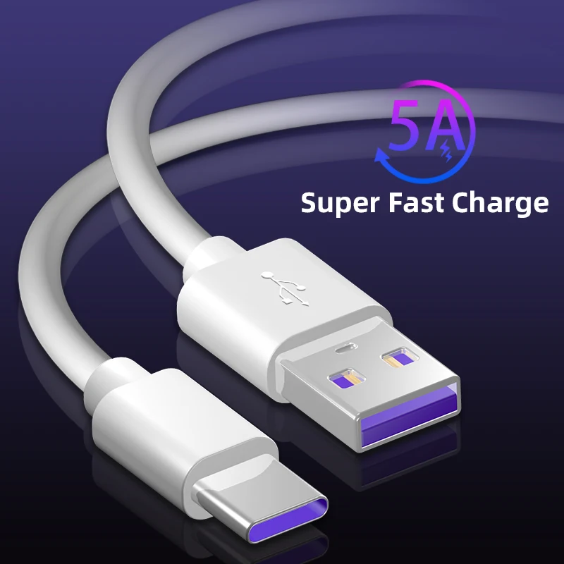 2022 Popular Super Fast Charging Type C 5A Usb Charger Data Cable For Huawei For Xiaomi for samsung Mobile Phone