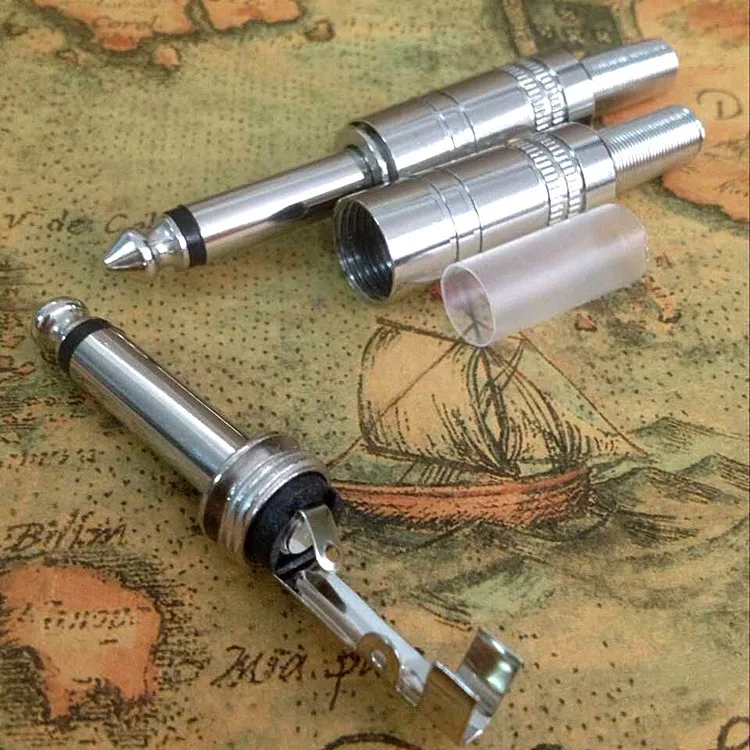 6.5mm 6.35mm 1/4  mono/stereo audio jack plug connector OEM & ODM manufacture