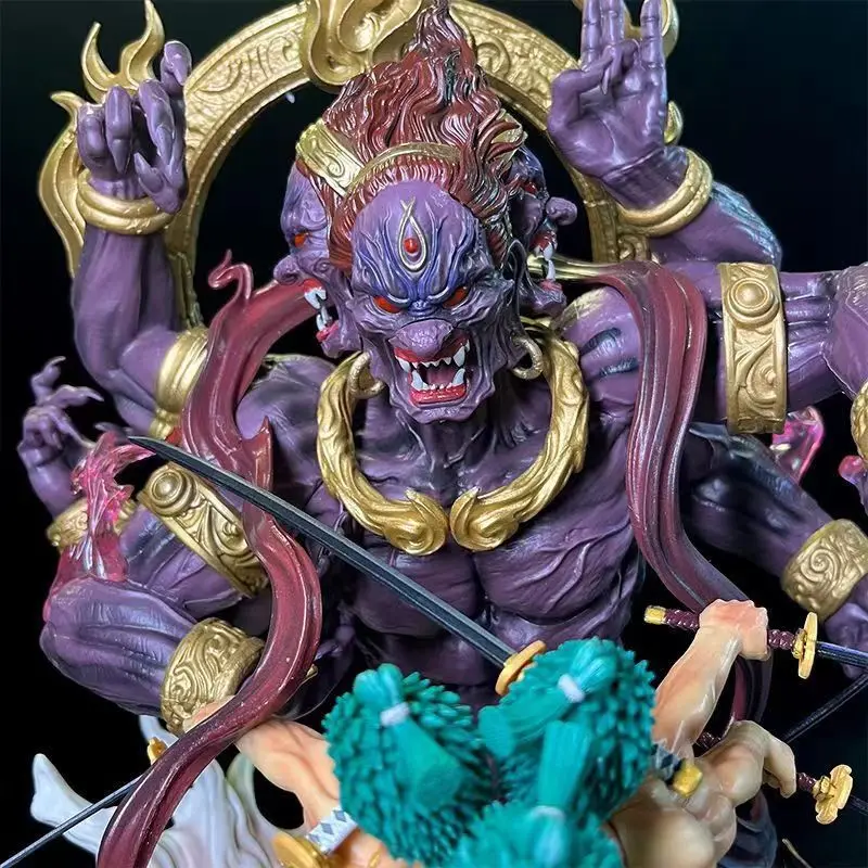 High Quality large size 52cm Anime Model toys One Pieces three heads six arms Asura zoro Action Figure