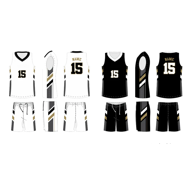 Двусторонние вышитые трикотажные изделия для баскетбола