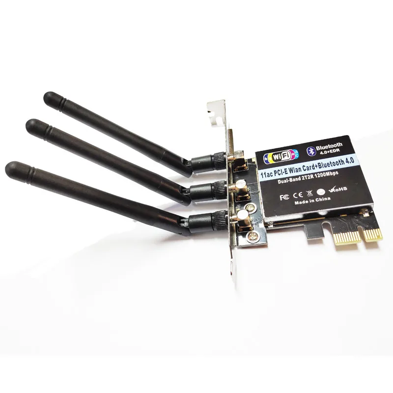 Двухдиапазонная 2 4G и 5G 1200M PCIE беспроводная карта wifi bt4.0 беспроводной