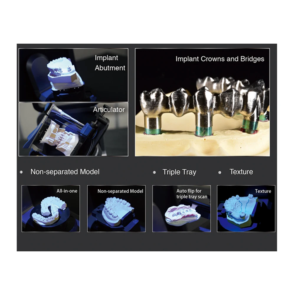 OEM Desktop Dental Lab Scanner 3D Texture Scan Blue Light Demo Machine Teeth Scanner