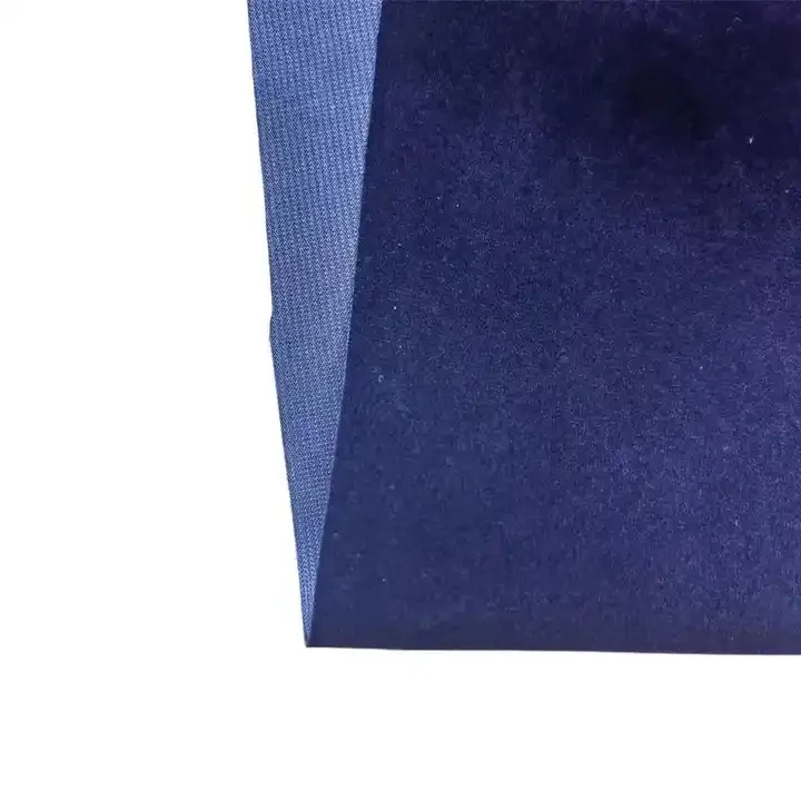 High quality Multi color customized flock fabric Woven Tricot Knitting Flocking Velvet Fabric for bag & gift box