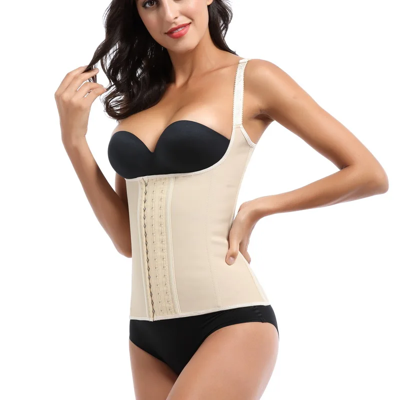Womens Adjustable Shoulder Strap Breathable Workout Waist Trainer Corset Waist Cincher 100% latex slimming corset
