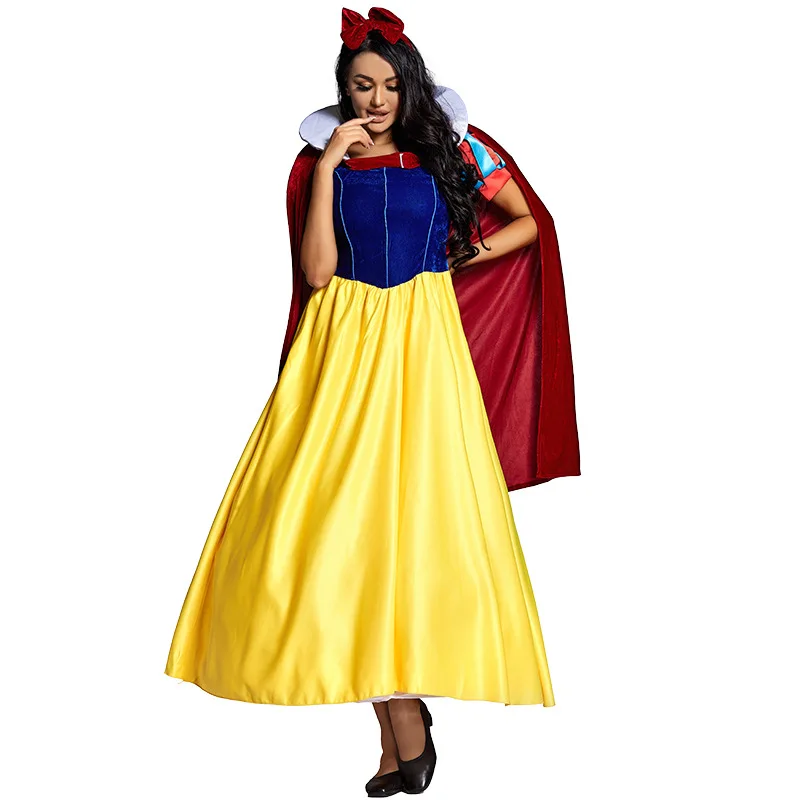 2021 Halloween New Snow White Game Uniform High Quality Adult Snow Princess Skirt Stage Performance Cosplay Clothing
