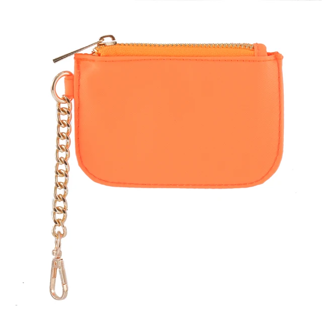 Low MOQ customized key case Colorful coin purse Nylon Classic Mini Keychain Wallet