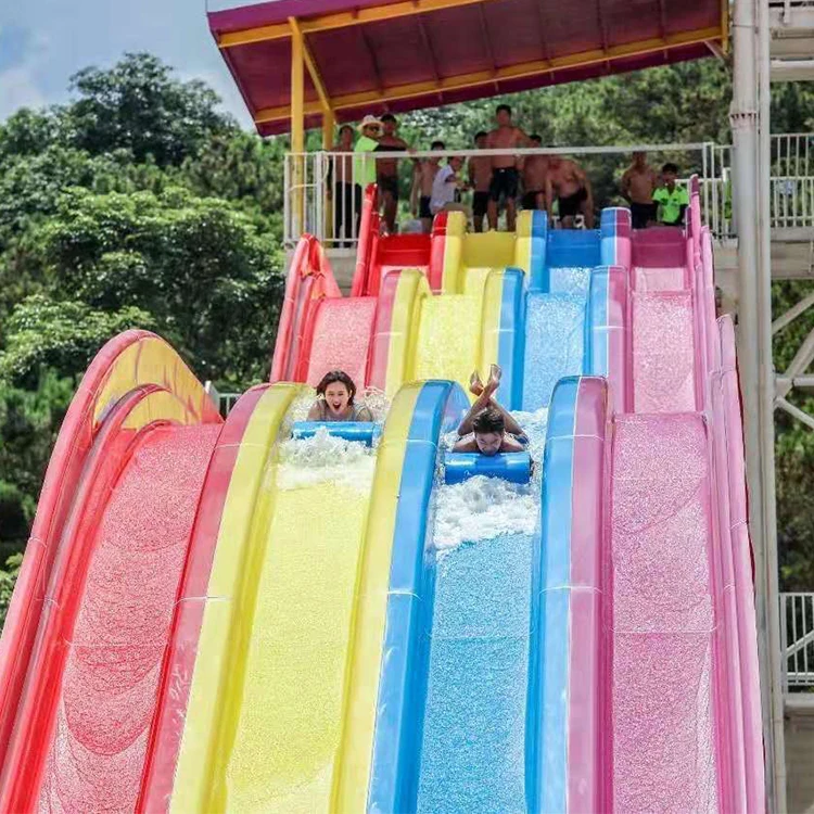 China Factory Supply Popular Water Park Slide Fiberglass Water Slide Rainbow Slide Amusement Playground