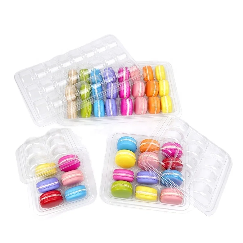 6 12 24 лоток для пузырей Макарон прозрачная пластиковая коробка упаковки