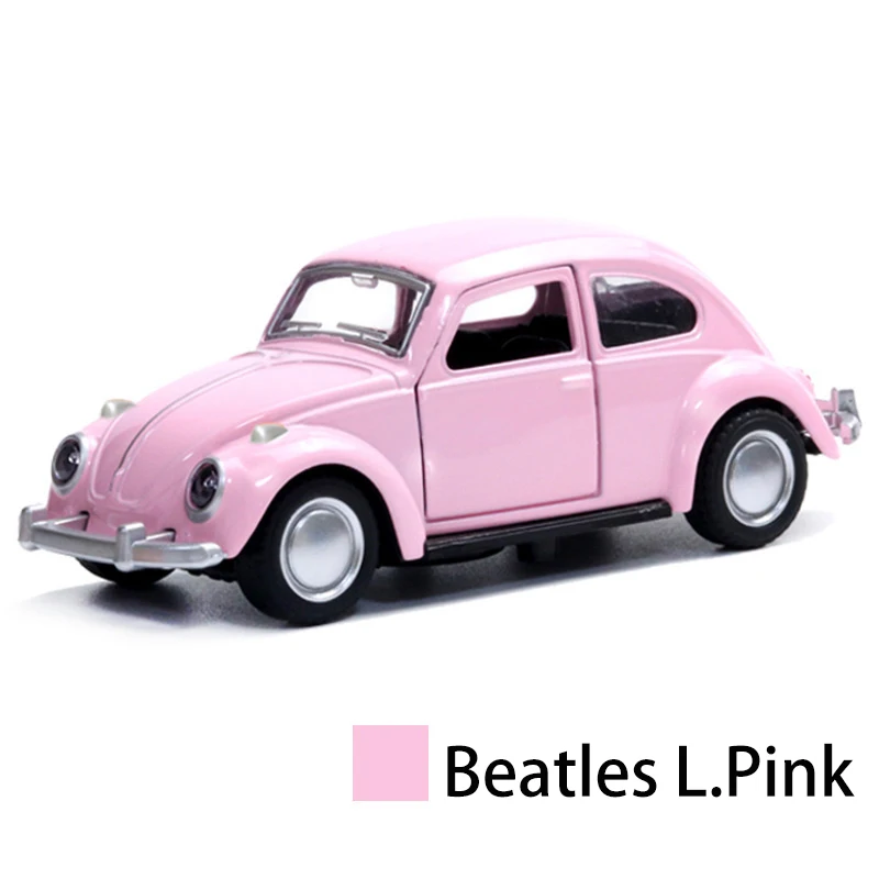 Wholesale alloy metal pull back open door toy car battery classic mini pocket car for boys girls