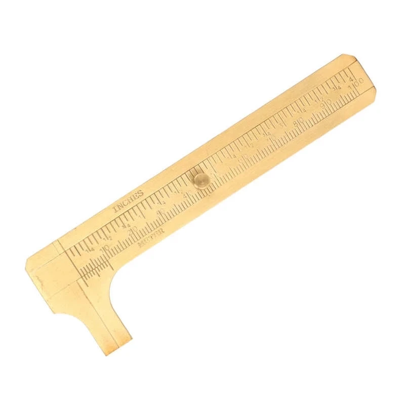 Vernier Caliper Brass Double Scales High Accuracy Clear Scale Portable Mini Pocket Caliper for DIY Crafts Jewelry Tool