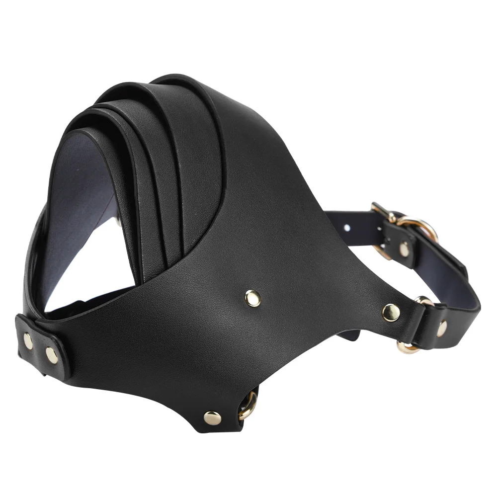 Hot selling SM Gothic Punk PU Leather Mask Cosplay Women Sexy Body Fetish Bondage Handmade Harajuku Cage Accessories Game