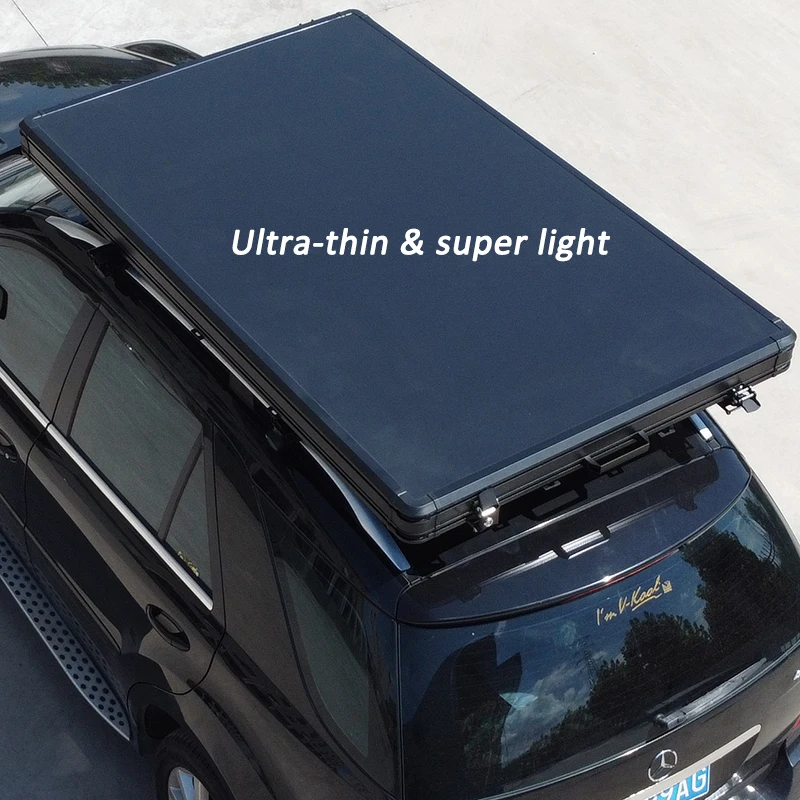 2024 New Design Pop-up Hardshell Super Thin Lightweight 4X4 Aluminum Car Roof Tent Box for Off road SUV Vehicle Camping