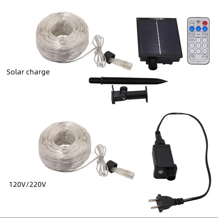 Holiday Decoration outdoor 200 LED Solar Fairy Light 8 Modes Copper Wire String Light