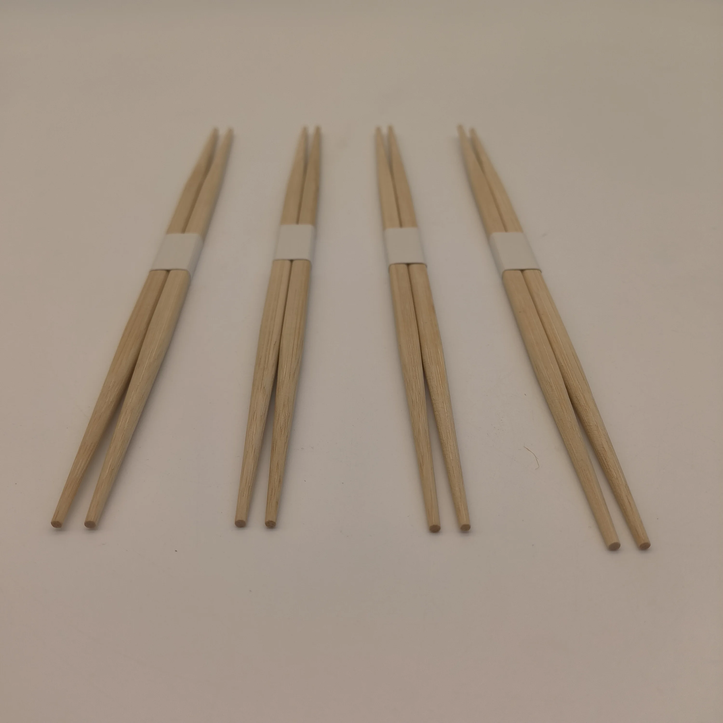 Custom double use 2 points Japanese style bamboo chopsticks with customized paper wrapper for sushi