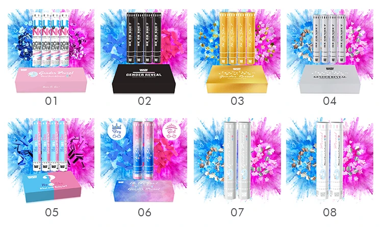 Boomwow gender reveal party PVC tube smoke holi power cannon for sale