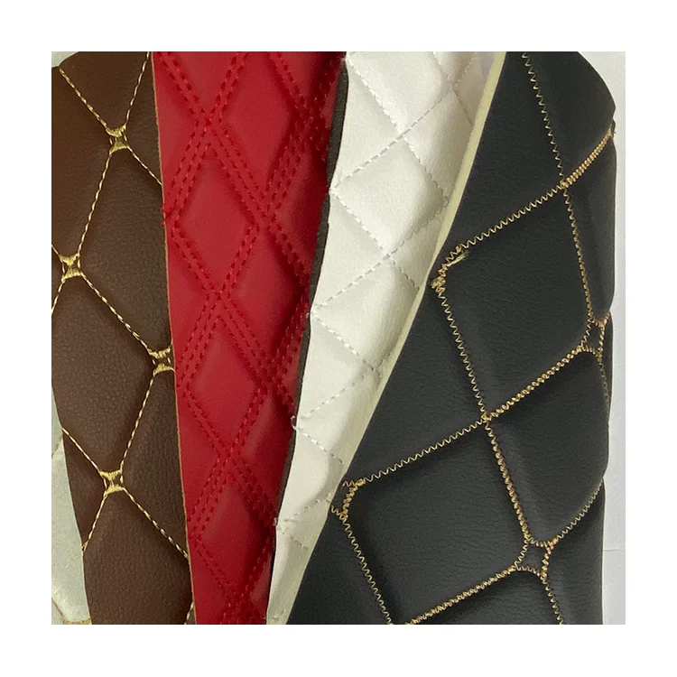 Low price wholesale Customized AUTO Decoration PU Leather Material Customized Car Mat Pvc Leather In Roll