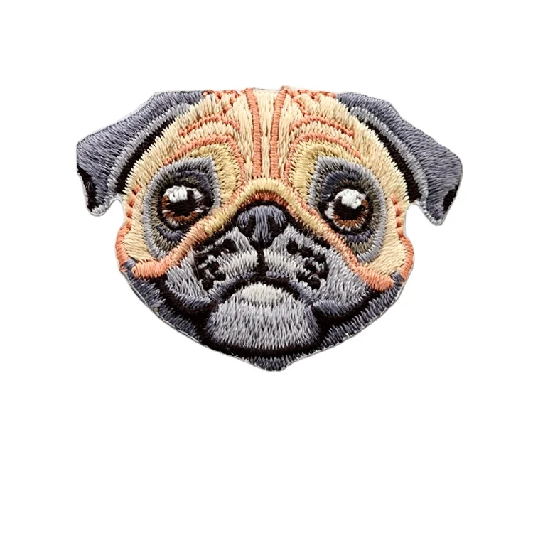 
lovely Pet dog series Iron-On Embroidery Patches for Clothing luggage Decorative Applique Patches badge 