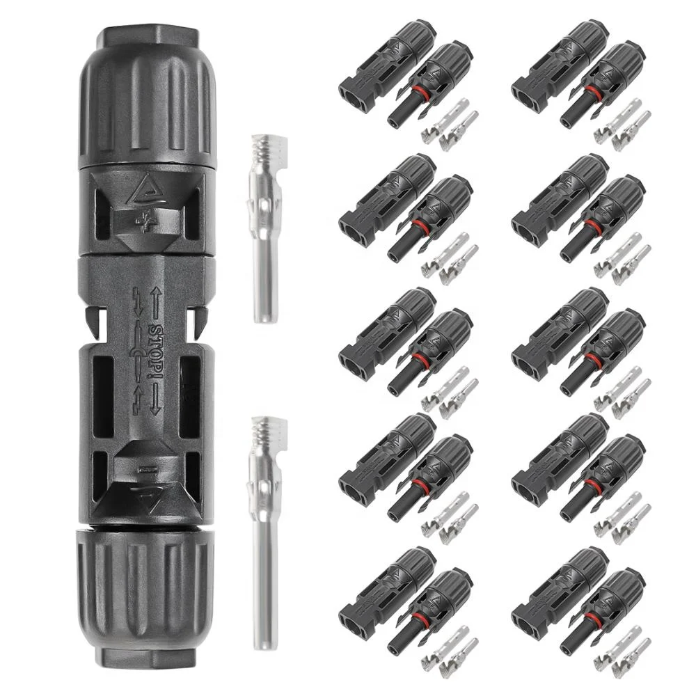 
solar panel connector, solar panel cable connectors, male and female connectors 