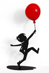 Nordic characters canvas painting boy and red balloon mural Banksy Art Poster living room bedroom bar home decoration mural