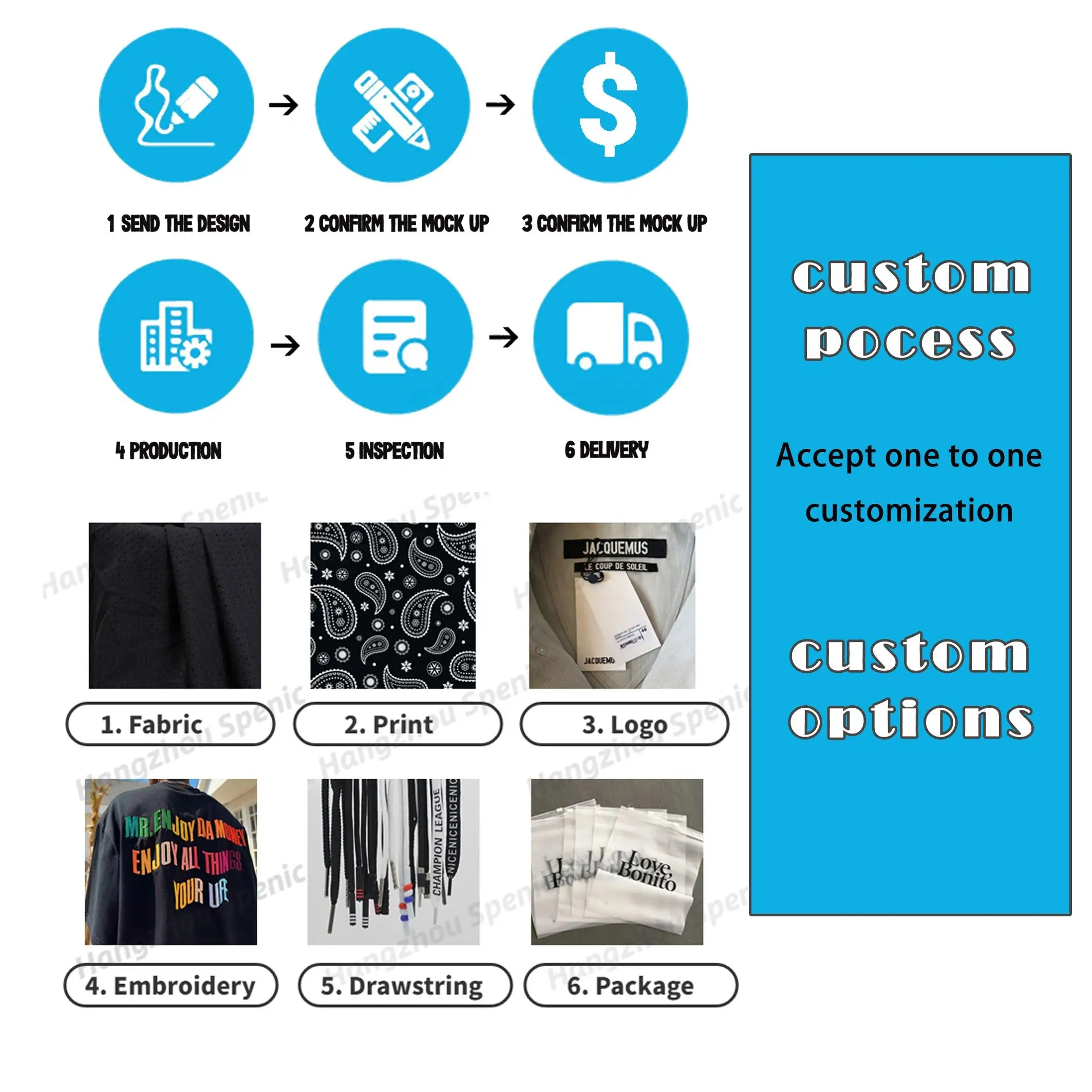 Custom Manufacture Embroidered Tapestry Hoodie Men Blanket Sweatshirts