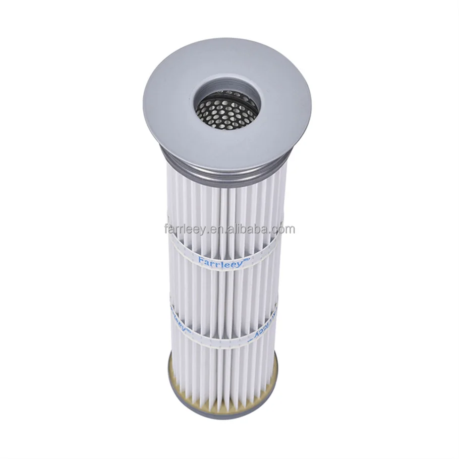 High Quality Dust Collector Filter PTFE Pleated Bag Dust Filter Cartridge Stainless Steel Threaded Dust Filter Cartridge