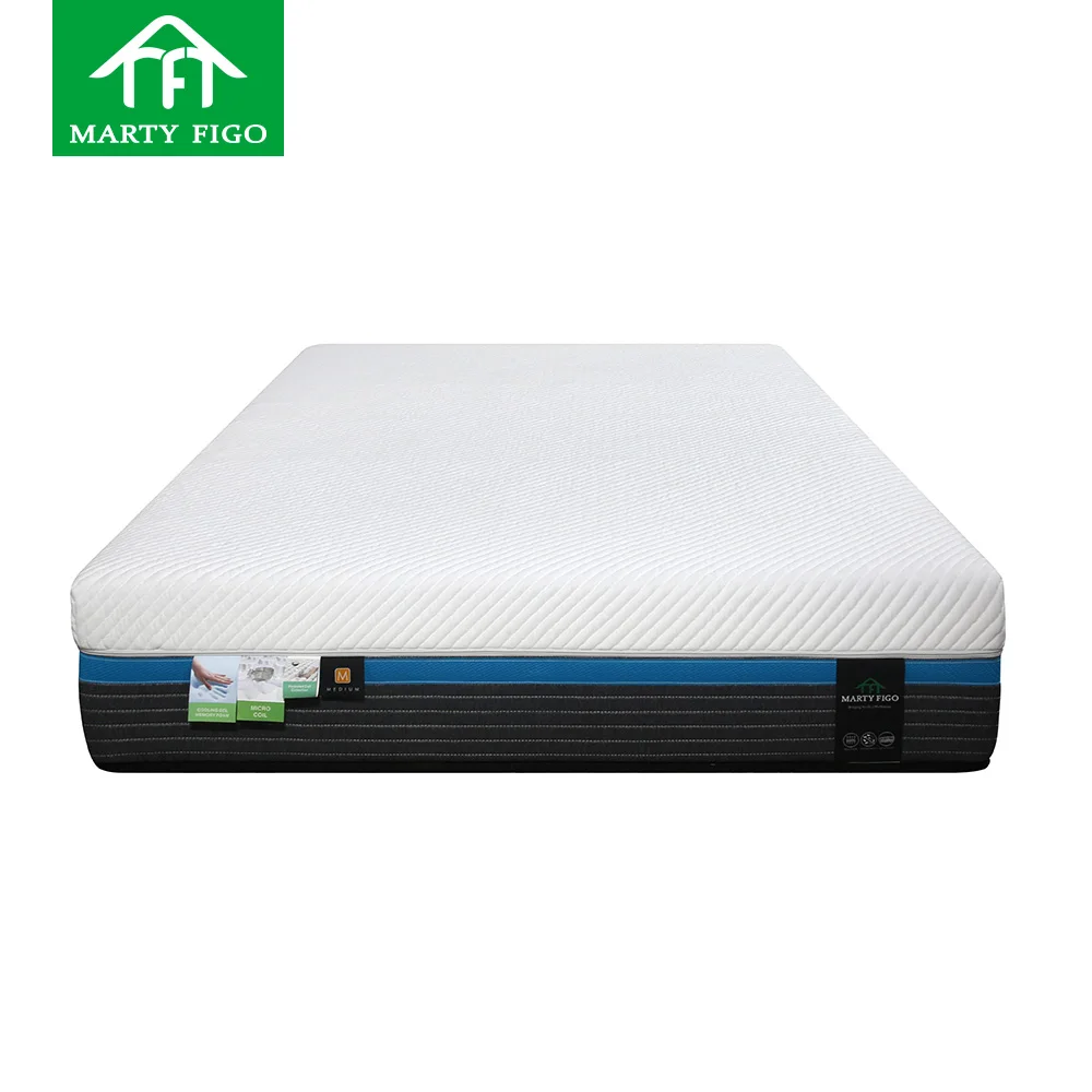 Matratzen Factory ODM Hypo-allergenic Removable Cover Mattress Vacuum Roll up Memory Foam Queen king Size Foam Mattress