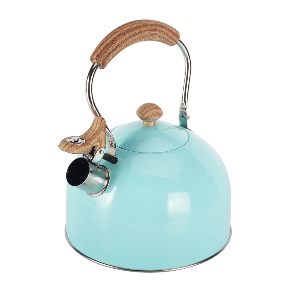2.5 QT / 80 OZ, Blue Teapot, Universal Base for Induction, Whistling Tea Kettle