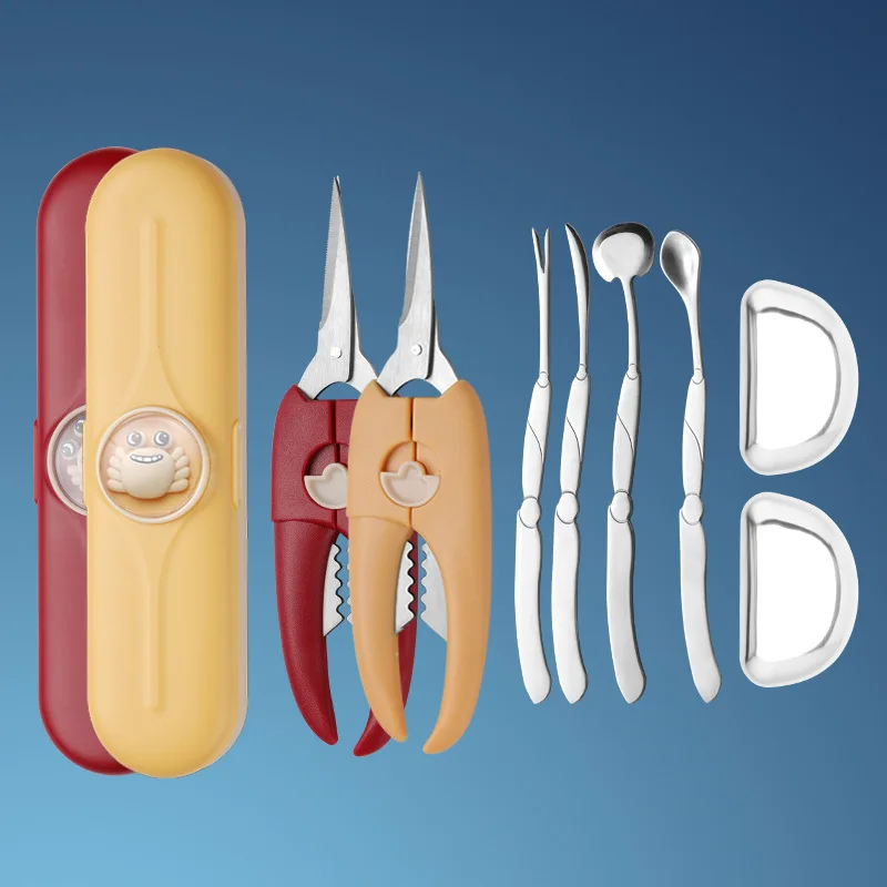 Seafood Tool Multifunction Lobster Crackers Picks Stainless Steel Seafood Crackers Crab Forks Crab Pliers
