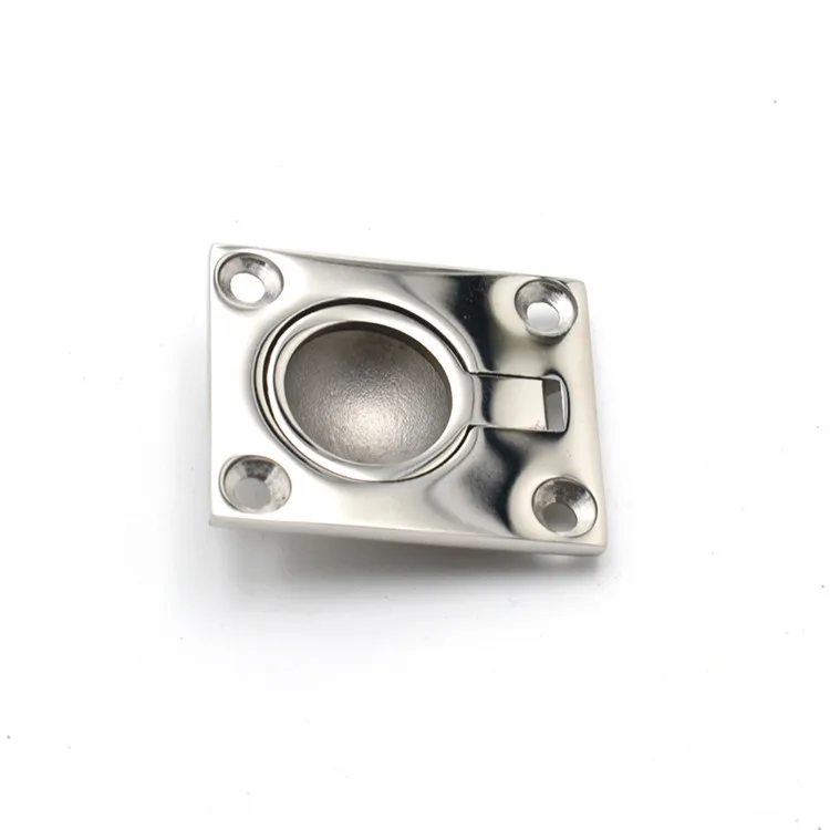 Mirror polish stainless lift ring flush lift ring square flush lift ring for marine hardware
