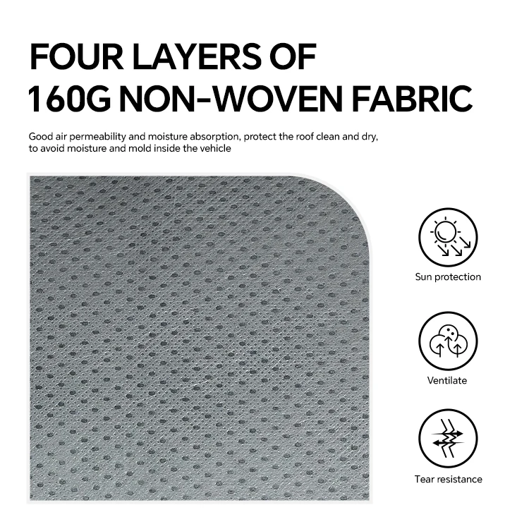 HOMFUL Europe Waterproof Tailored Travel Utility Trailer Covers RV Accessories Foldable Caravan Rv Roof Top Trailer Covers