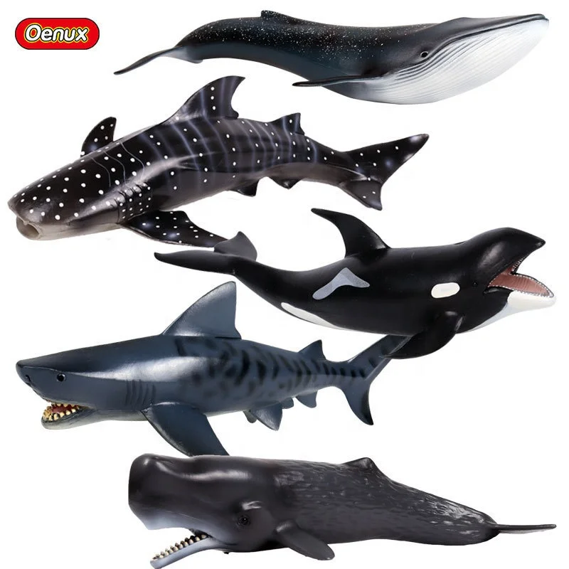 Kids educational gift action figures whale turtle dolphin shark whale simulation model sea life animal toys ocean