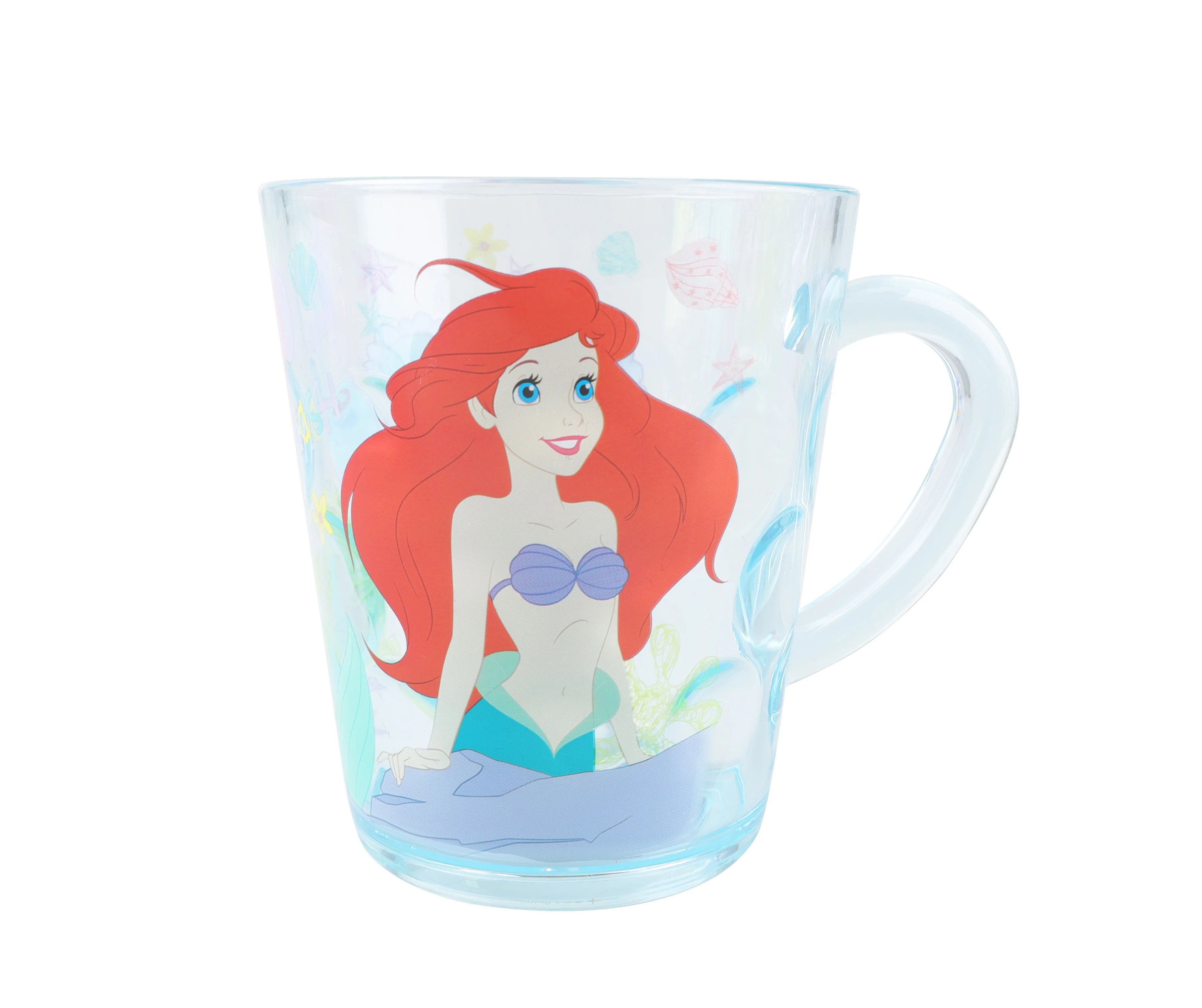 Disney Ariel crystal cup tableware transparent cup mugs Drinking Cup Children water glasses