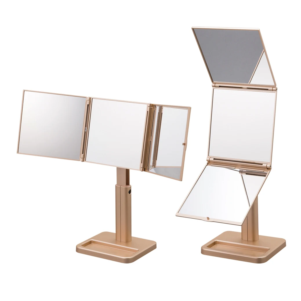 Height adjustable three-sided flexible unbreakable living room mirror