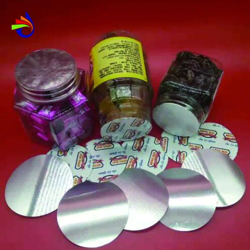 Induction Sealing Plastic Laminated Aluminum Foil Lid Liners for Glass & Plastic Bottles & Containers