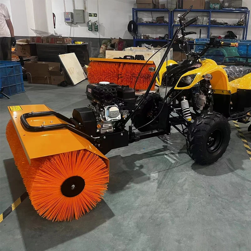 Latest Style Four-Wheel ATV Snowplow Vehicle with Electric Start Core Gear and Engine Components Snow Shovel Accessory