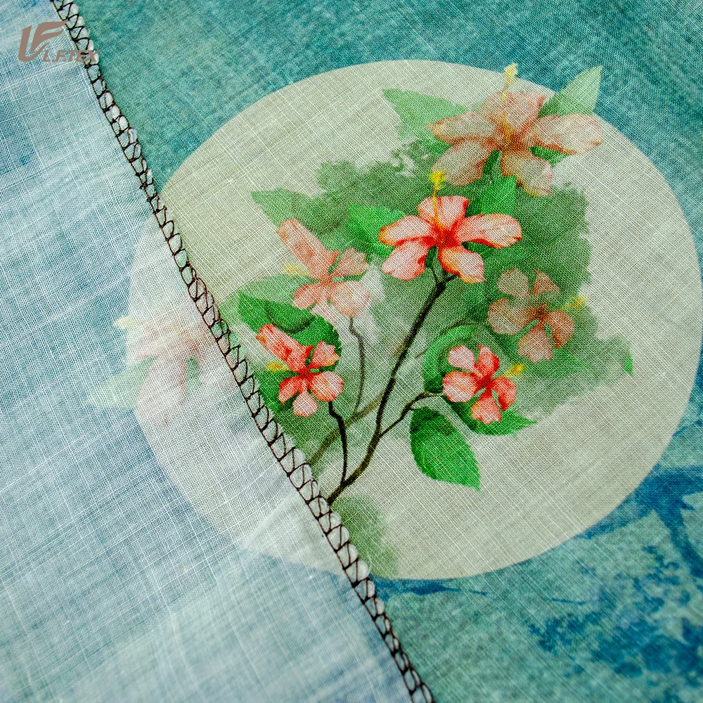 Цена для продажи, устойчивая плотная окрашенная ткань 80 г/кв. М, ткань с принтом рами для одежды