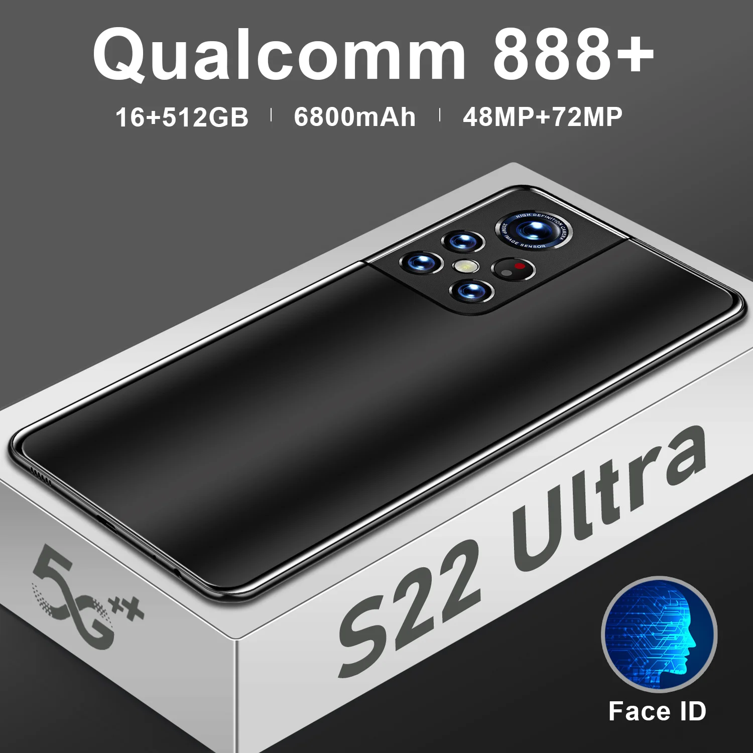 5G оригинальный S22 ультра смартфон 6,9 дюймов полный экран 16 + 512GB Android мобильных телефонов с Face ID разблокированные сотовые телефоны