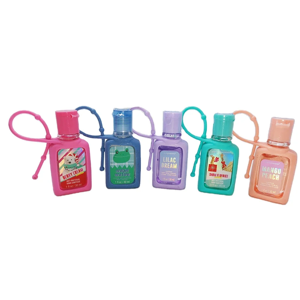 
Wholesale mini pocket alcohol scented silicone holder hand sanitizer gel 
