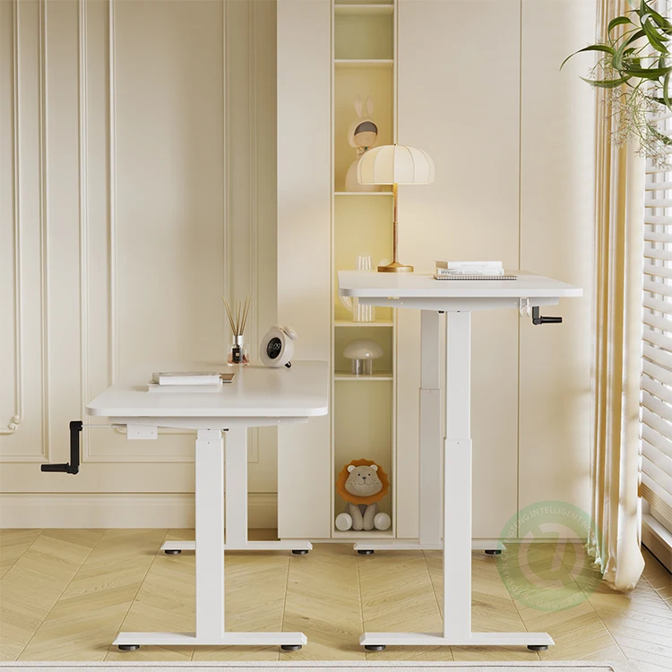 Ergonomic Metal Study Living Room Assemble Working Stations Wood Table Sit To Stand Computer Adjustable Height Office Desks